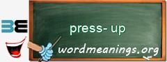 WordMeaning blackboard for press-up